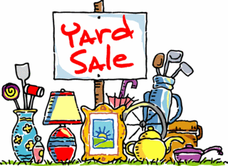 Graphic of yard sale